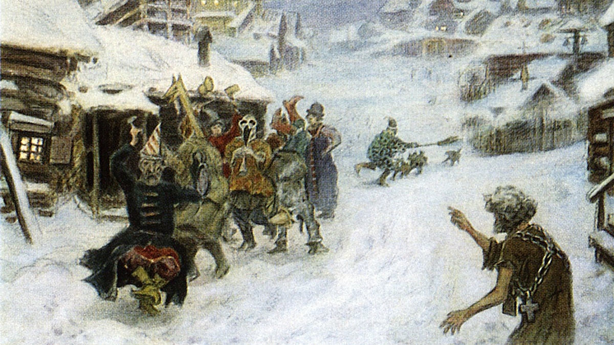    Аполлинарий Васнецов — «Скоморохи» (1904)