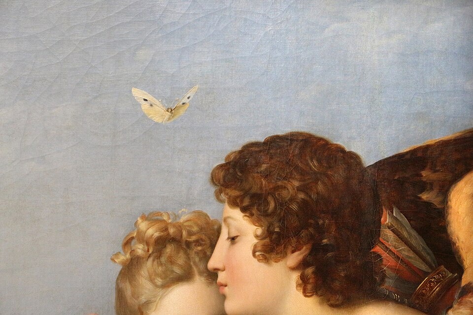 Жерар Франсуа «Амур и Психея»  (1798) (Фрагмент картины)