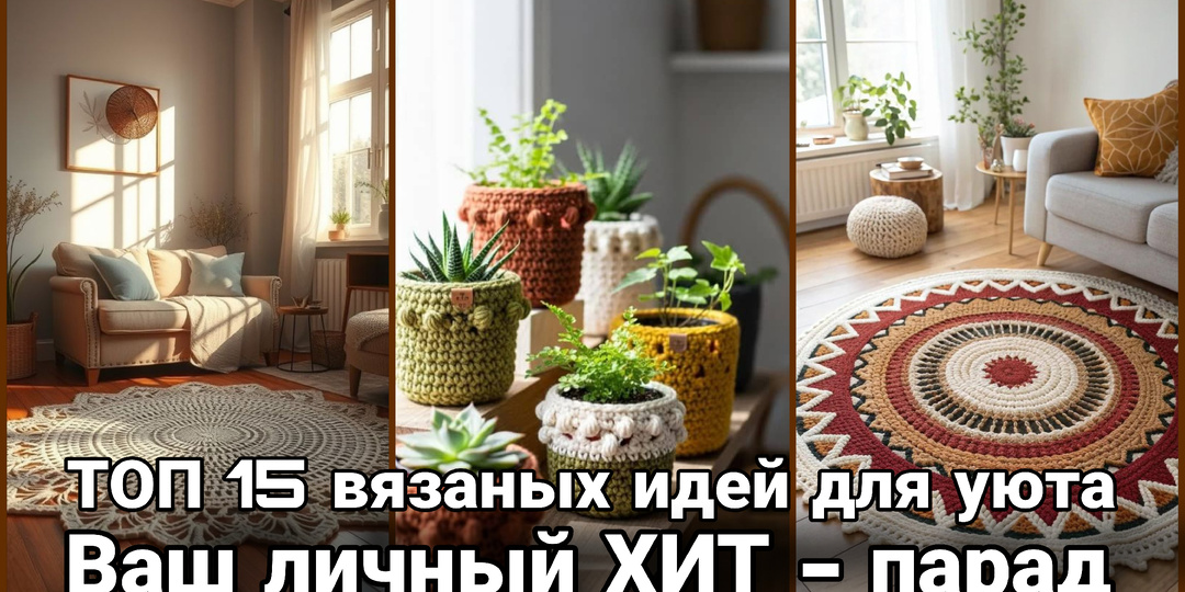 Как выглядит уют, который можно потрогать? ТОП-15 вязаных вещей для интерьера, которые создают роскошь дороже денег.