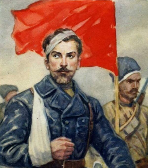 Щорс на советской открытке.