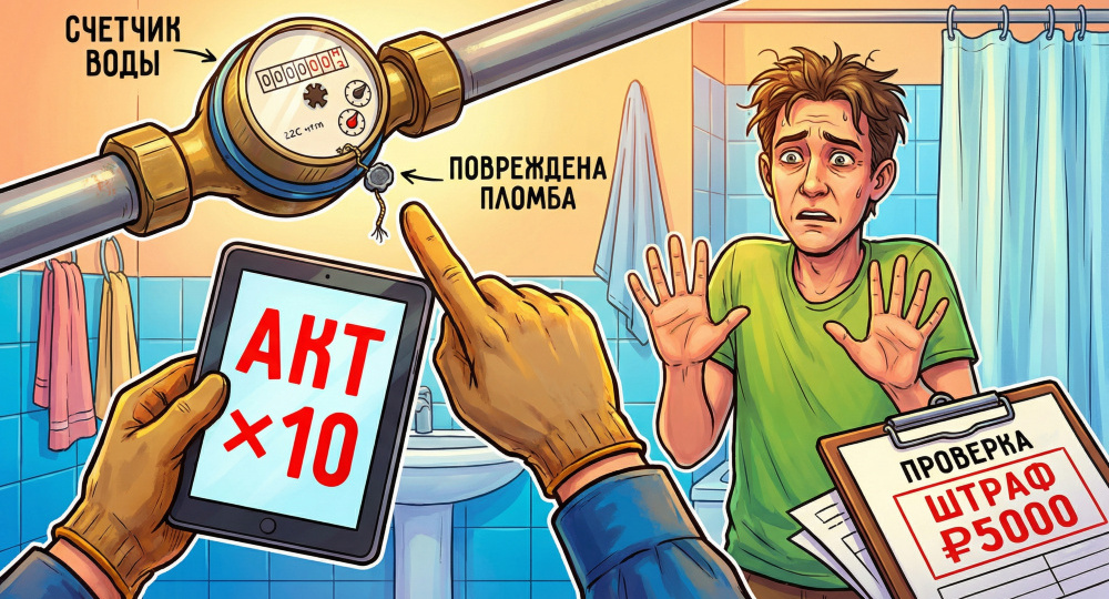 Сорваны пломбы на счётчиках воды: что делать в 2026