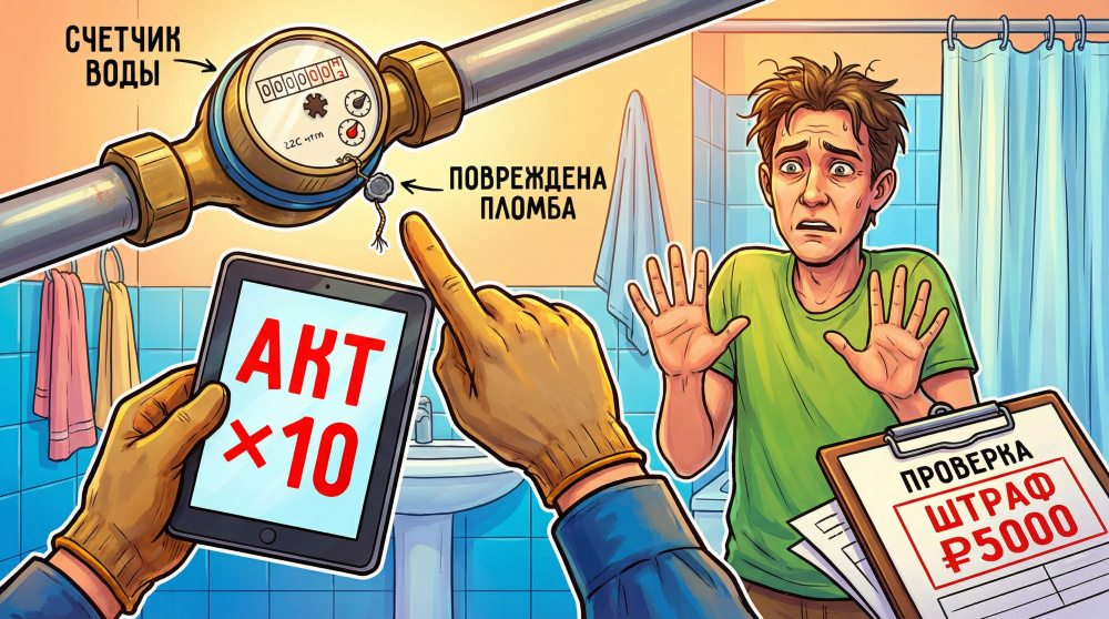    Оторванная проволока на водосчётчике — мелочь для жильца, но потенциально серьёзная финансовая проблема: перерасчёт с коэффициентом 10 может превратить привычную квитанцию в долг на десятки тысяч рублей.