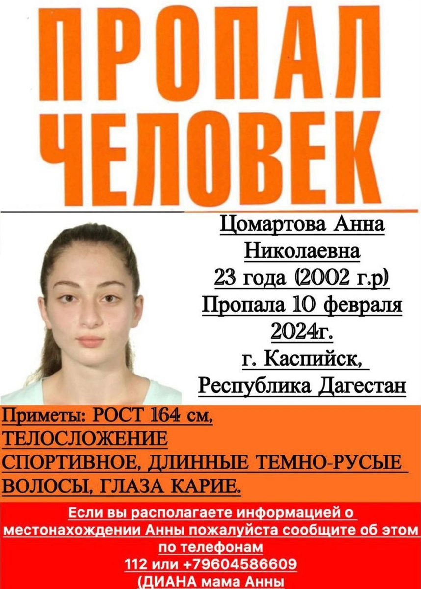    Ориентировки семья рассылает буквально везде. Фото: t.me/ANNATSOMARTOVA22