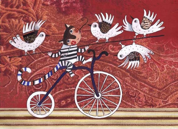 Дрессировщик белых птиц