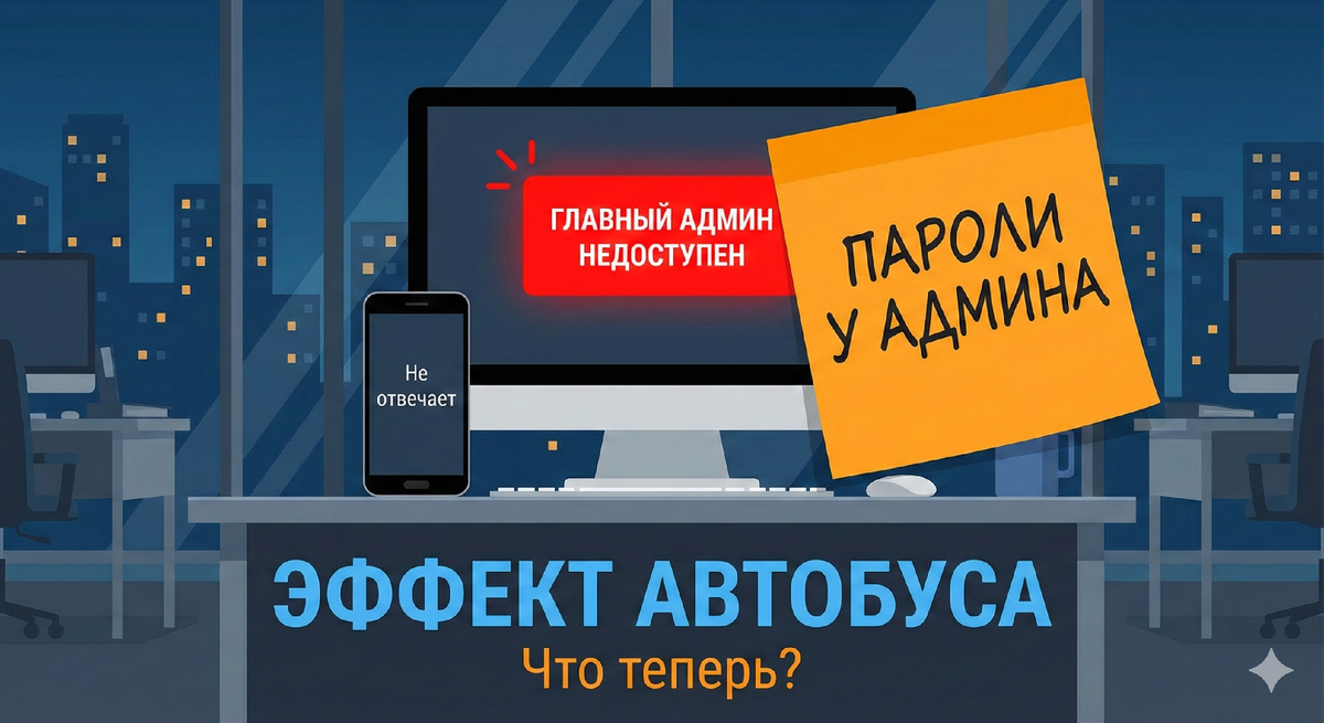 Эффект «Автобуса»: что будет с компанией если завтра главный админ не выйдет на связь