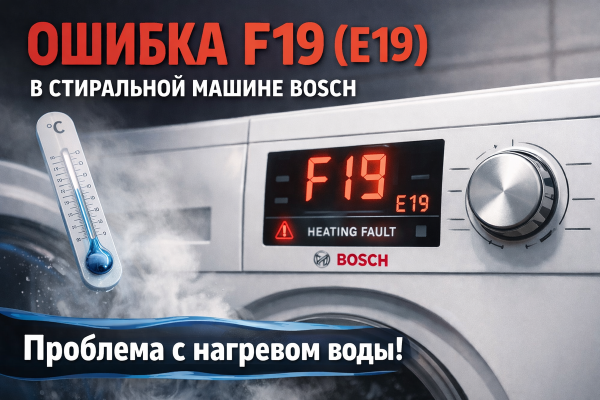 Ошибка F19 (E19) в стиральной машине Bosch