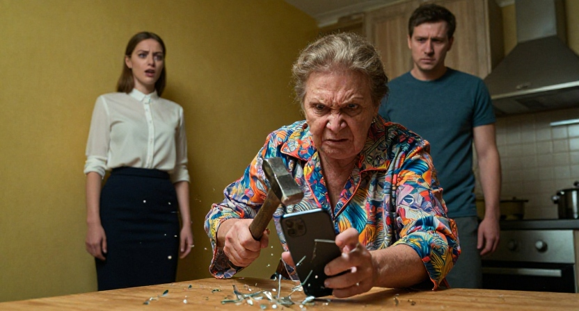 — Ты пахнешь чужим мужиком! — свекровь, разбивая мой телефон молотком, но она не знала, чей на самом деле этот "общий" дом