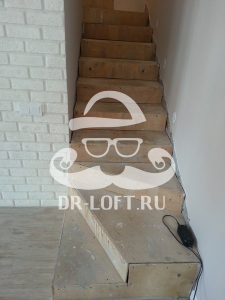 Облицовка бетонной лестницы ДО