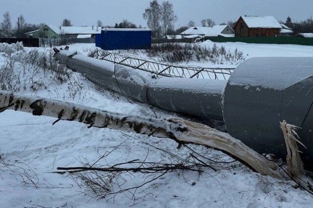    Рухнувшая водонапорная башня. Фото: Прокуратура Калужской области