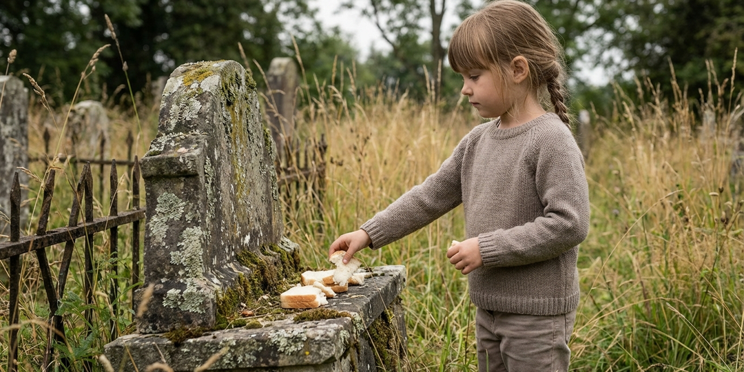Девочка 6 лет приносила хлеб на одну могилу. Родители думали — птицам. Но птицы там не водились