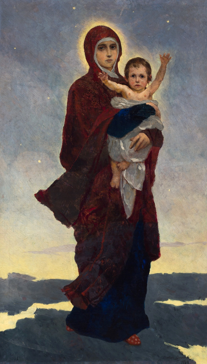 "Богоматерь с младенцем", 1889 год. Холст, масло 171 x 99,2 см. Государственная Третьяковская галерея, Москва