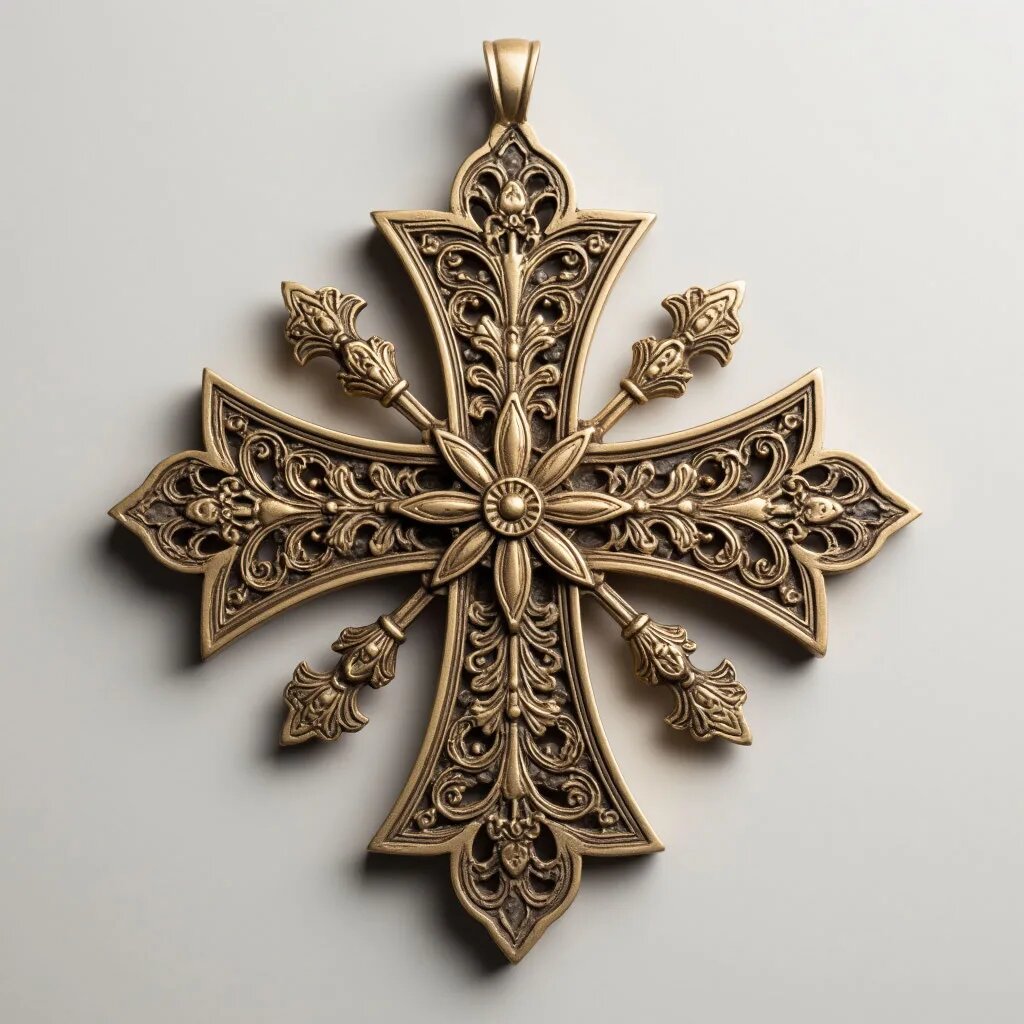 Крест. Иллюстрация сгенерирована нейросетью