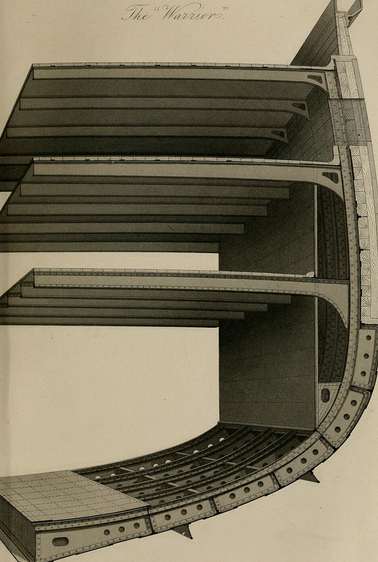 "Уорриор" -чертеж по миделю