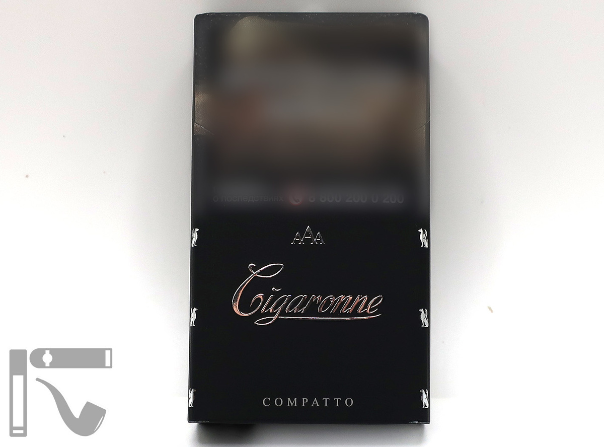 Сигареты Cigaronne Black Compatto. Фото: © канал "Уголок Курильщика"