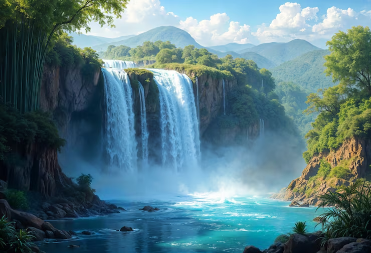 Вот эта водяная пыль самая полезная, обладает лечебным эффектом