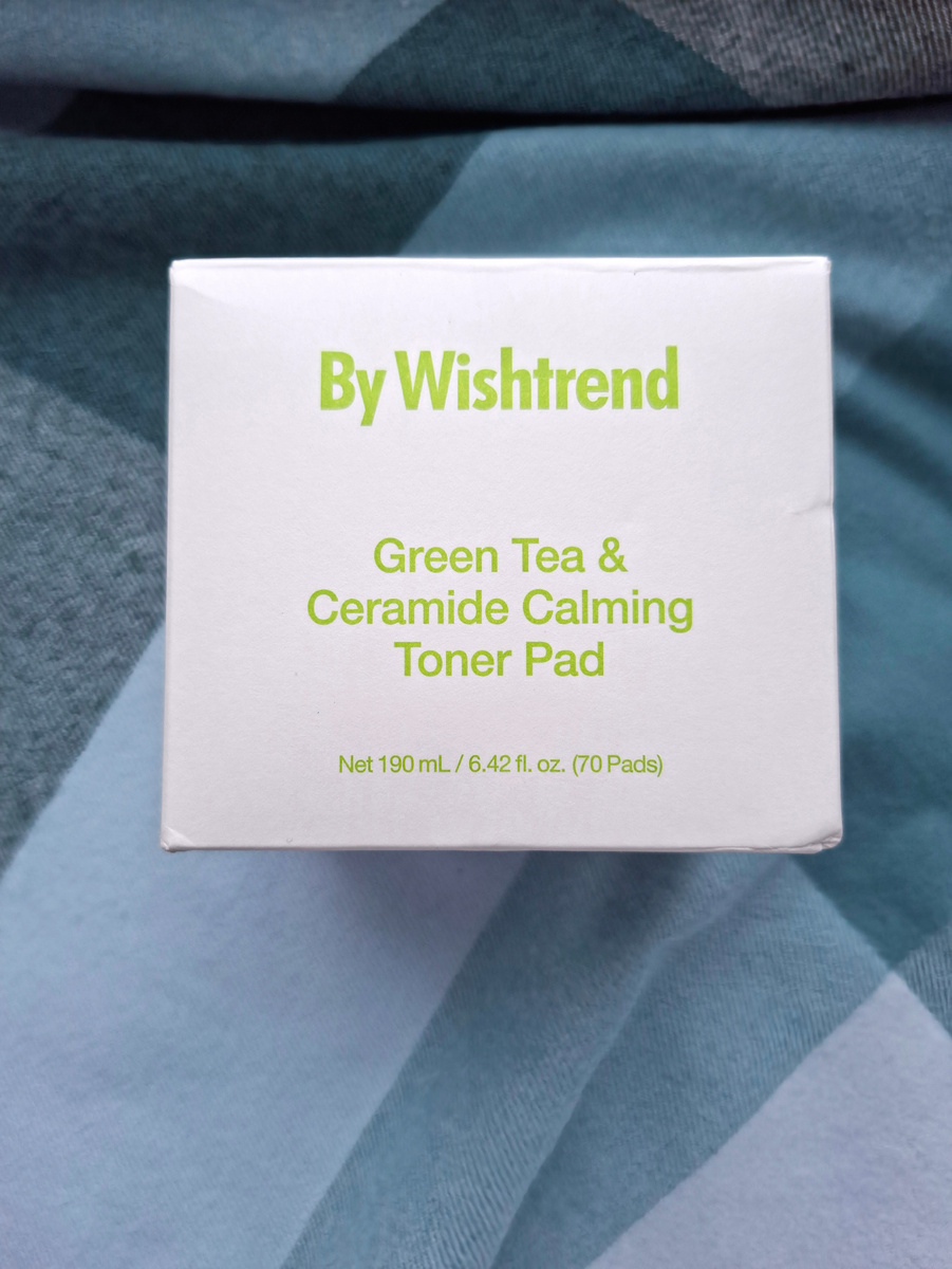 Пэды для лица By Wishtrend Green Tea& Ceramide Calming Toner Pad.