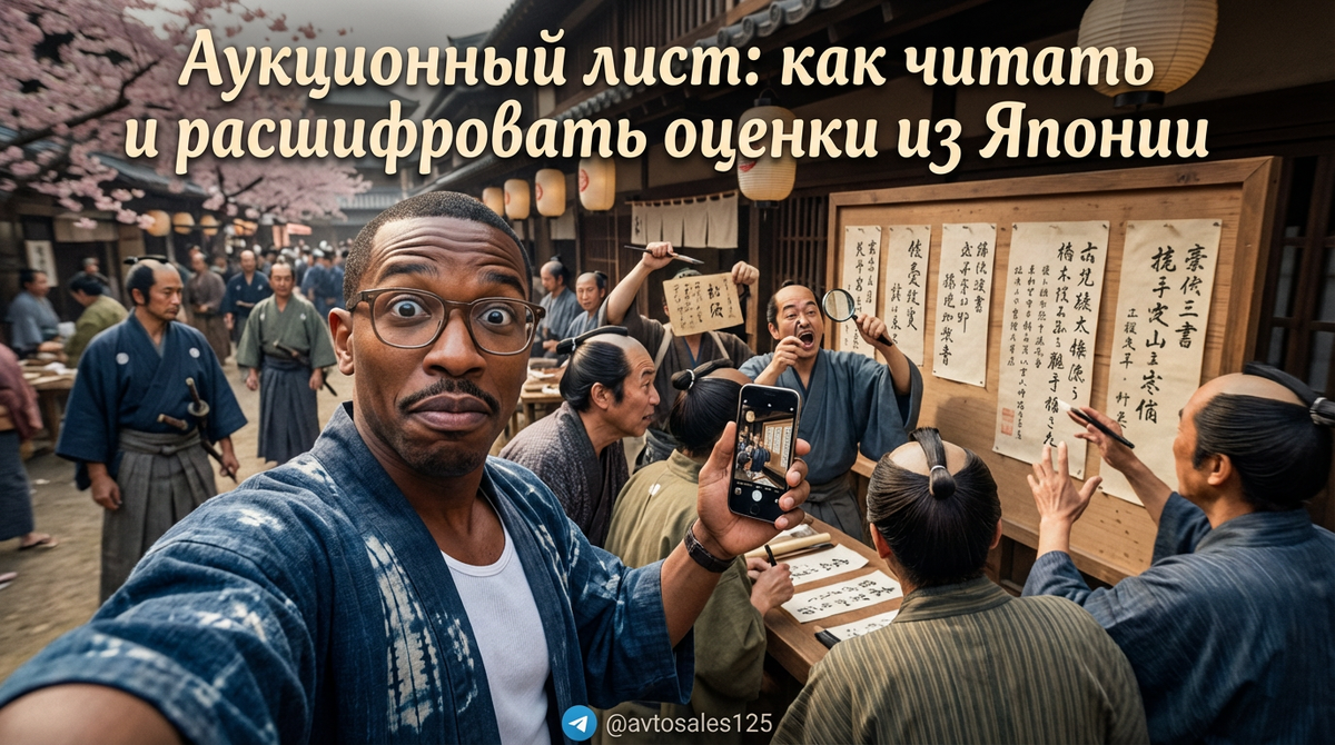    Схема чтения и расшифровки основных показателей в аукционном листе автомобиля. Авто Сейлс