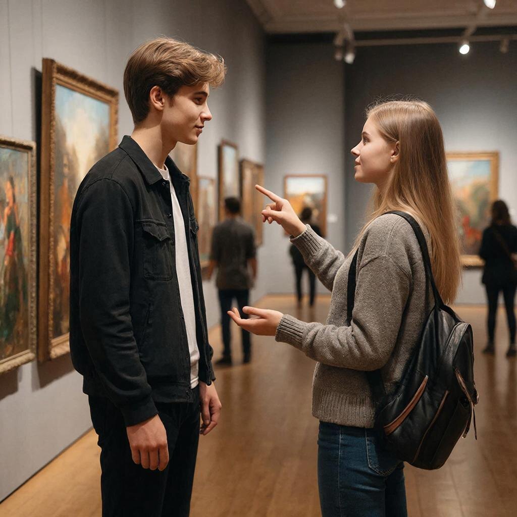 Знакомство на выставке