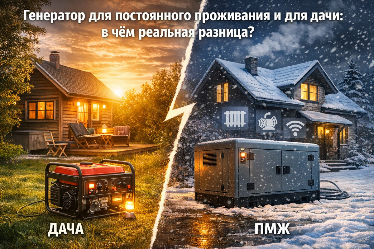 Какой генератор предназначчен для разнвх сценариев проживания в загородном доме?