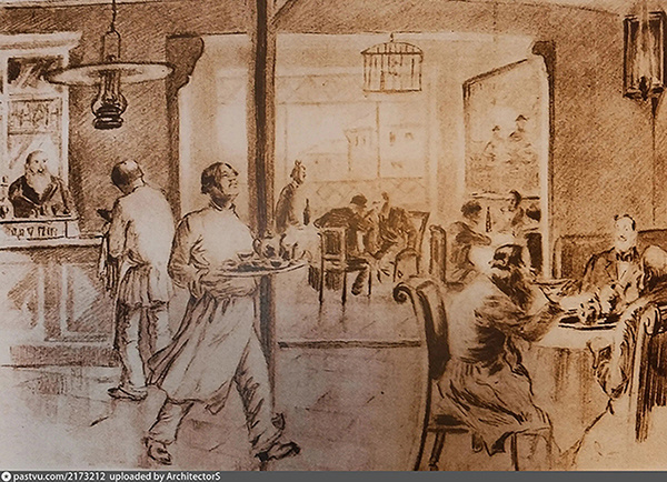 Борис Кустодиев "Московский трактир" 1916г.