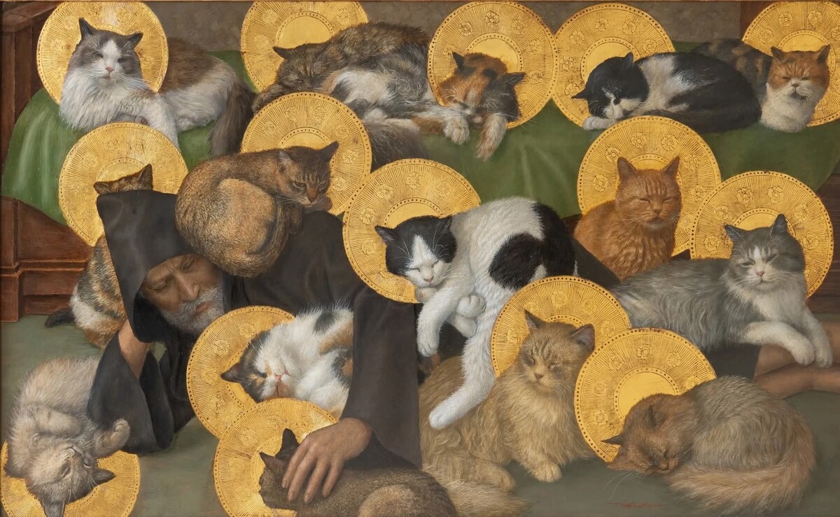 © Токухиро Каваи (Tokuhiro Kawai). Ода сну. Масляная темпера и сусальное золото на панели. 2025. 