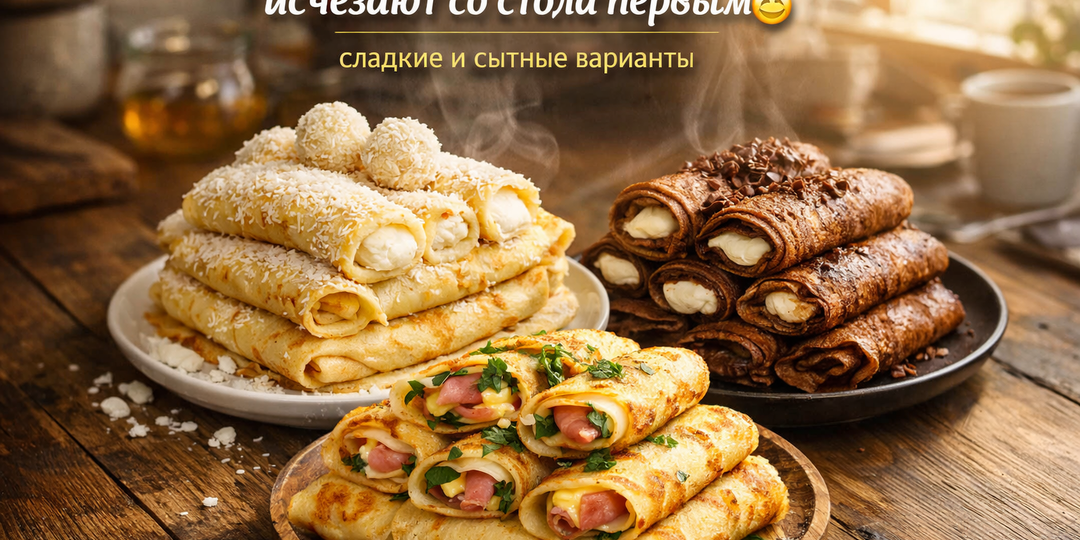 🥞 Такие блинчики исчезают со стола первыми 🤤 сладкие и сытные варианты
