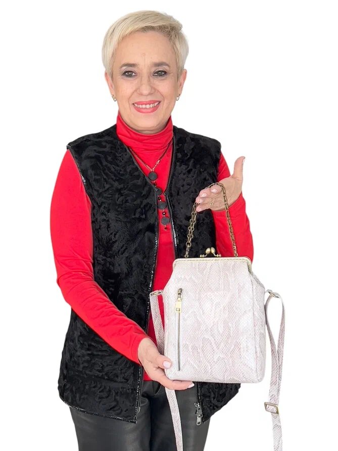 Кожаная сумка "Тиффани-47". Ателье Ирины Берзиной.