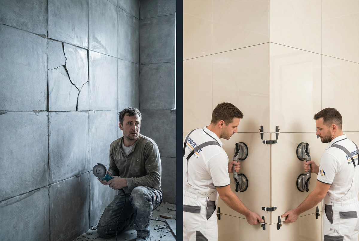 «Плитка за 300к треснула пополам! 😭 3 секрета работы с керамогранитом, которые ваш плиточник не знает»