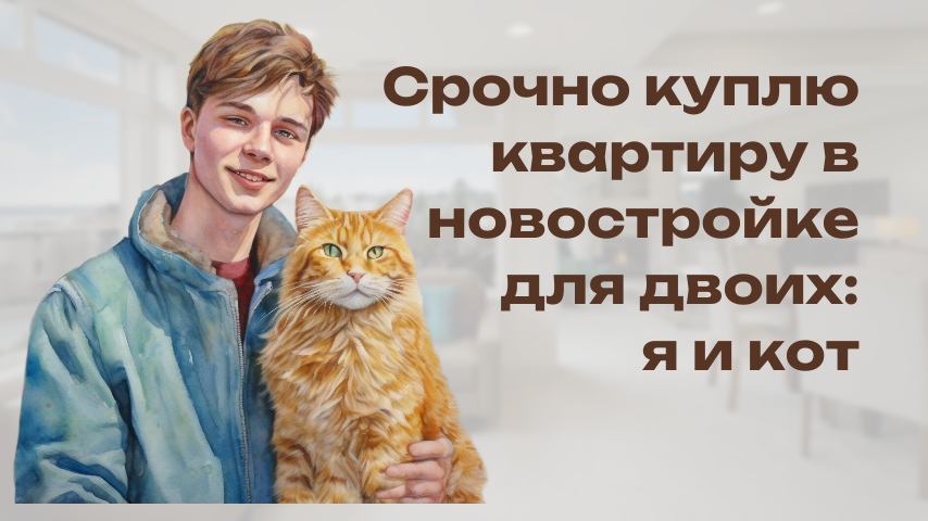 Молодой человек хочет купить квартиру