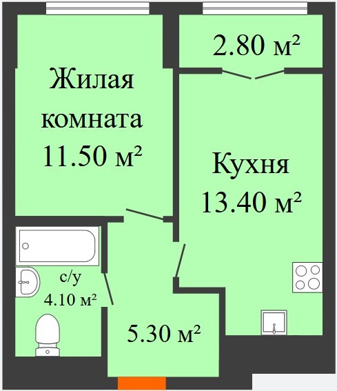 Первая подходящая планировка