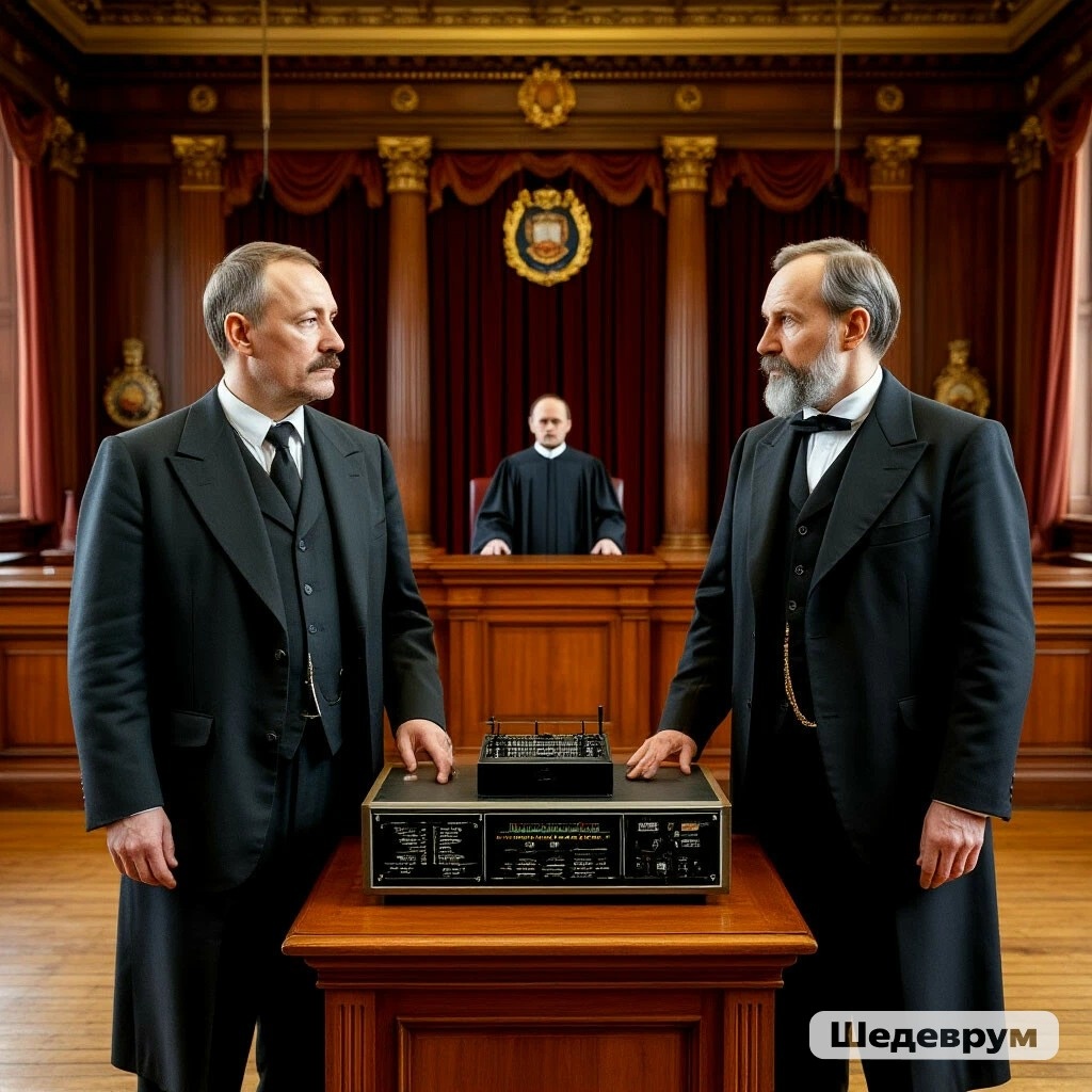 Возможно, спор изобретателей выглядел бы так