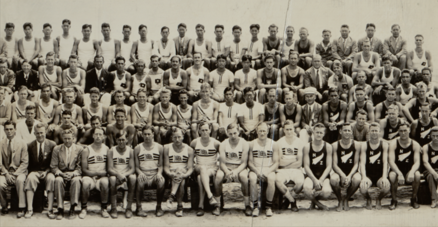 Танака веместе с товарищими на Олимпиаде