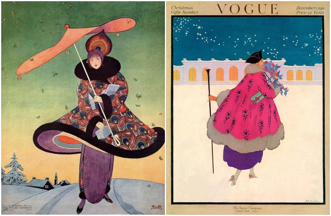 2. Модная иллюстрация 1910х и обложка Vogue Декабрь 1916.