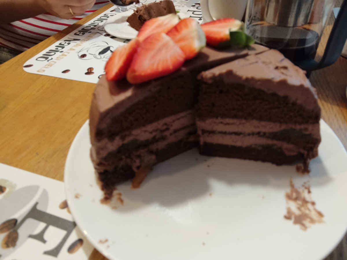 Фото  автора, торт в разрезе