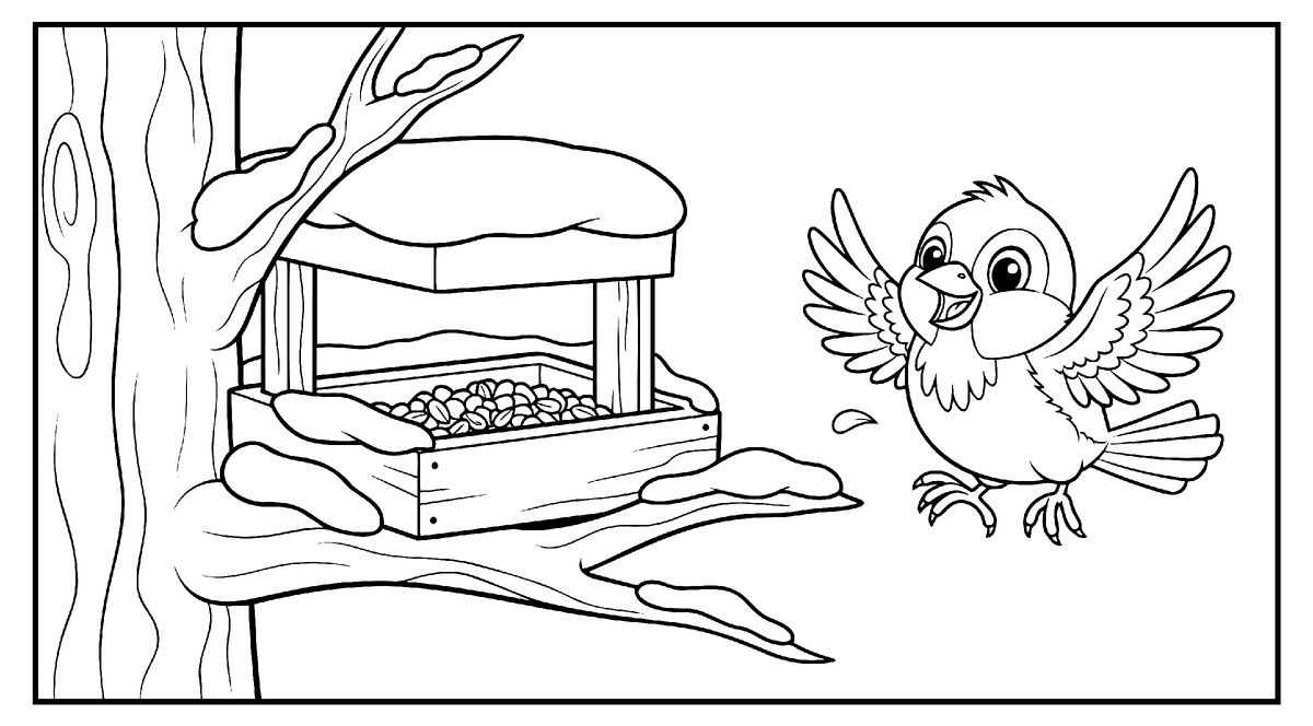 бесплатная раскраска воробей
