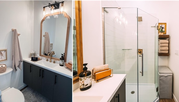 Роскошная ванная комната на третьем этаже.