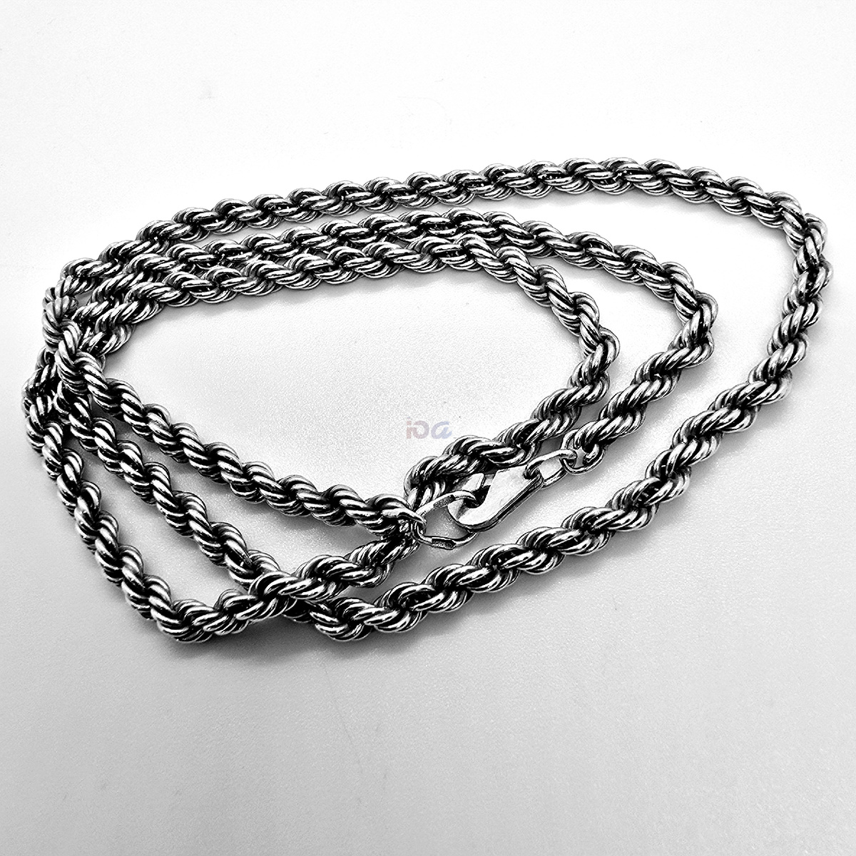 Серебряная цепочка канатного плетения, фото мое