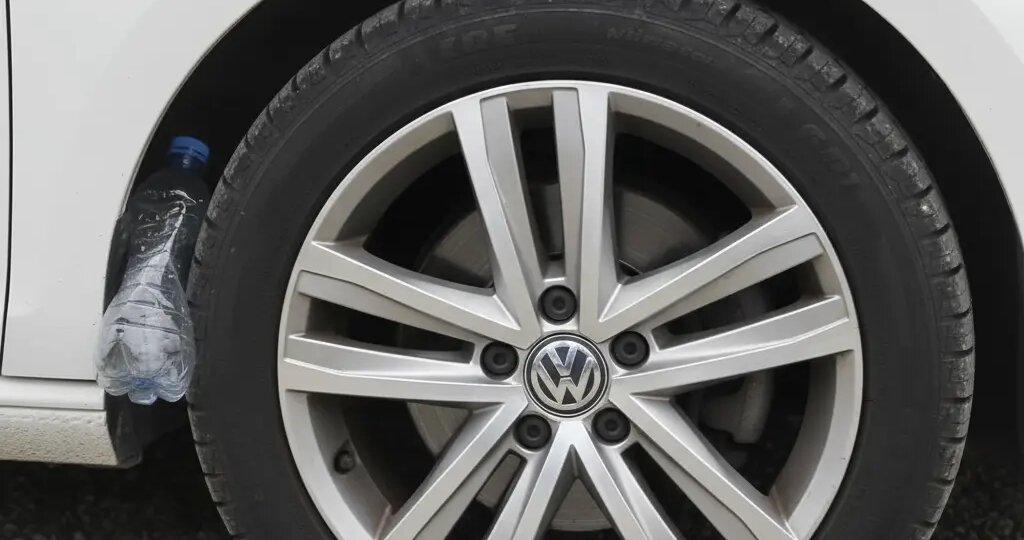 Пластиковая бутылка под колесом автомобиля: Это "подстава" мошенников. Объясняем