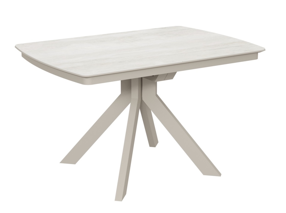 Стол Атланта-3C Travertine Avorio, опоры мокко 133Q