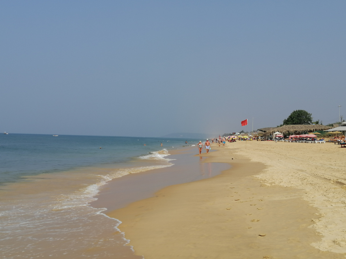 Пляж Кандолим.  Все фото в данной статье сделаны Автором 4.02.2026