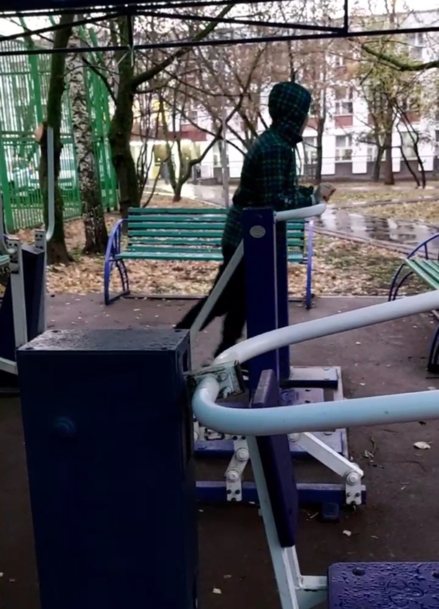 Коротаем время перед открытием школы на площадке