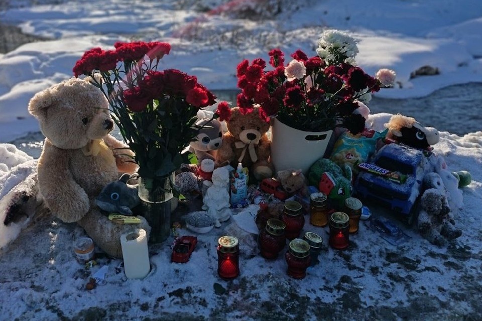    Стихийный мемориал у ручья, где нашли тело Паши. Туда продолжают нести цветы, игрушки и конфеты. Фото: vk.com/dobrovol2019_dvizhenie_spb