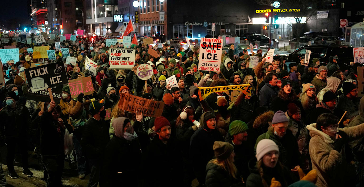 Протесты в Миннеаполисе, США. Январь 2026.