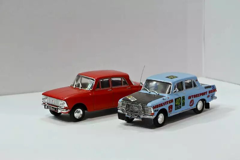 Пример переделки журнальной модели: обычный Москвич-412 превратился в автомобиль для супермарафона Лондон — Мехико 1970 года.Модели Москвич-412
📷
