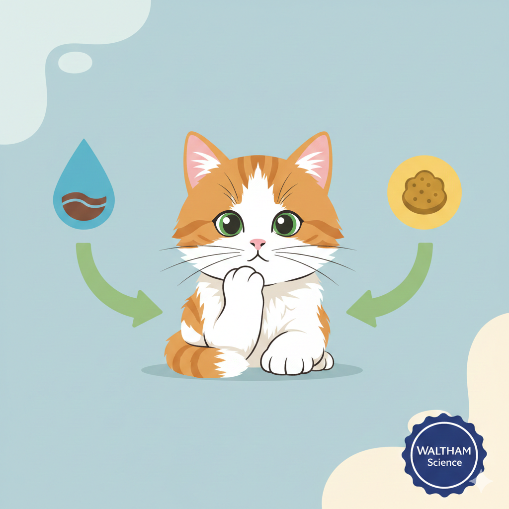 Оказывается, кошки — прирождённые диетологи! Новое исследование WALTHAM показывает, как они инстинктивно смешивают влажный и сухой корм для идеального рациона.