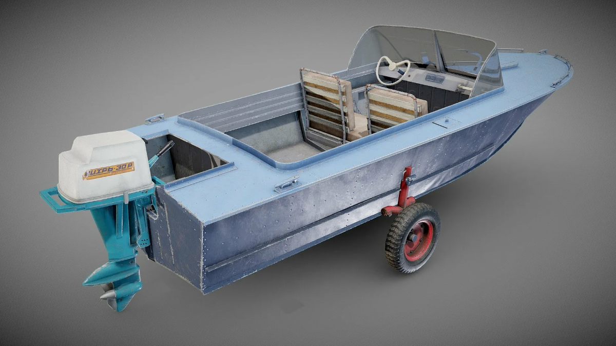 Прогресс 2МР. Наверное самая редкая модель Прогрессов. Но это не настоящая лодка, а рисунок.