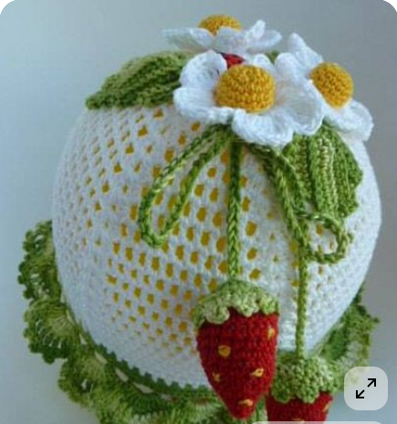 Вяжем крючком. Детская панамка.