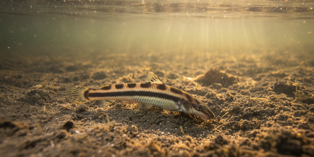 Рассказываю о вьюне — рыбе, которая странно себя ведёт перед грозой, ест личинок комаров и мошек и помогает поддерживать чистоту в пруду.