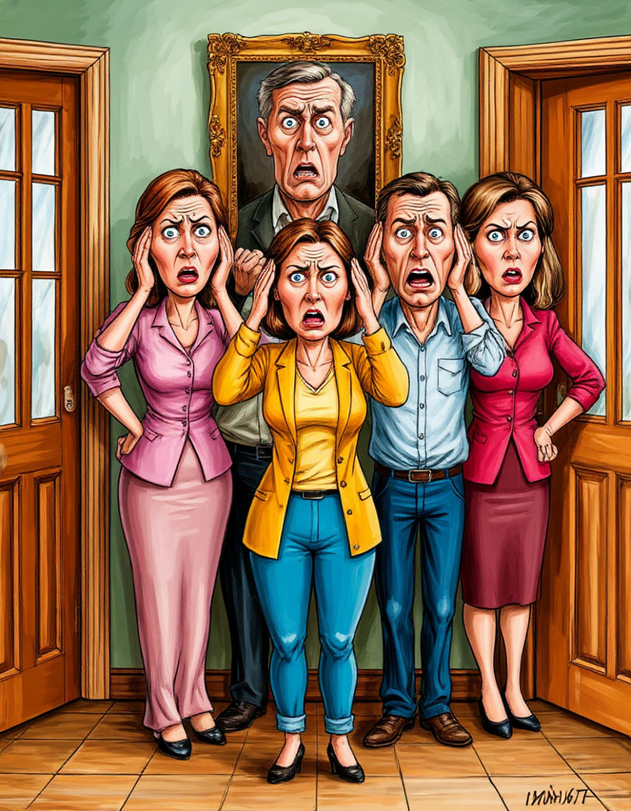 В квартире — трое детей. Заплаканные. Перепуганные.