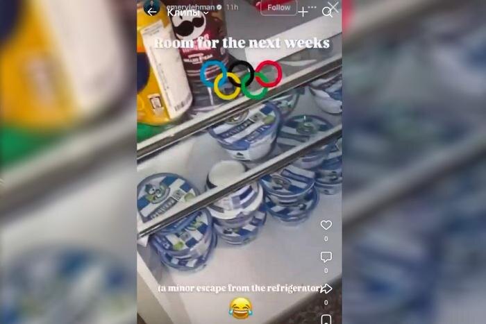 Холодильник американского конькобежца. Фото © Instagram (владелец компания Meta признана в России экстремистской и запрещена)/ emerylehman